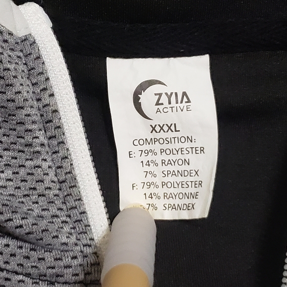 Zyia Active Gray Sport Pocket Hoodie Jacket XXXL Full Zip Outdoors Lightweight - Picture 6 of 13